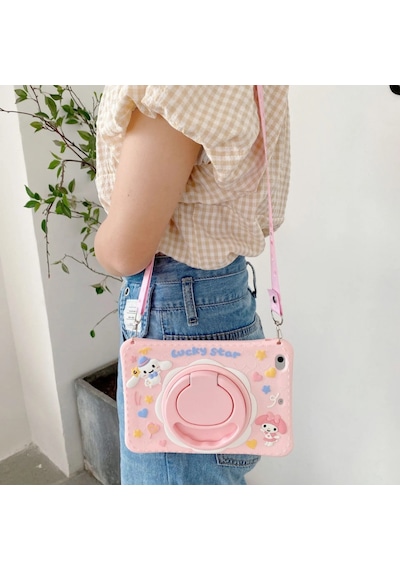 Samsung Galaxy Uyumlu Tab A8 10.5 Sm-x200 2021 Kılıf Cute Dolls Standlı Eğlenceli 3d Karekterli Çocuk Kılıfı Kılıf