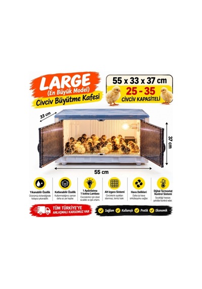 Ekonomik Boy Large Anakucağı 55 33 37 Cm Yaklaşık 25-35 Kapasiteli