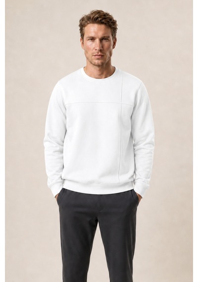 Redline Benko Regular Fit Kışlık Sweatshirt Yeni Sezon Beyaz