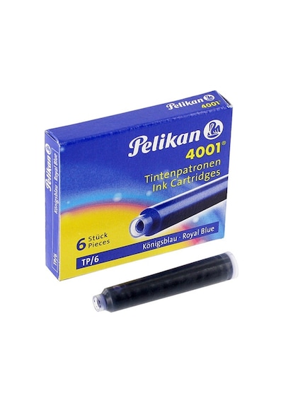 Pelikan 4001 Kısa Dolma Kalem Kartuşu Mavi