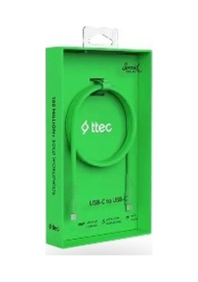 Ttec-usb-c - Usb-c 120cm 60w Pd/qc Hızlı Şarj/data Kablosu Yeşil