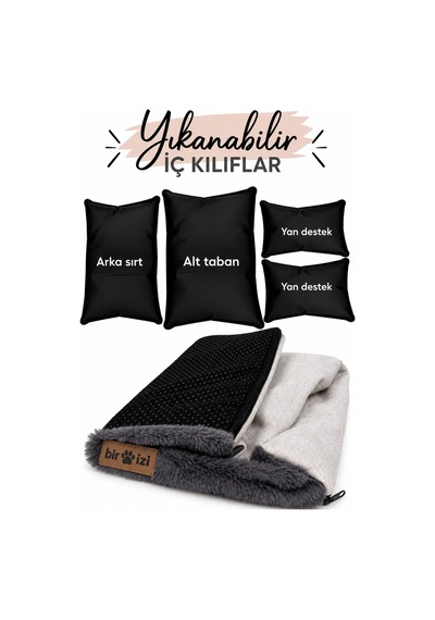 Peluş Fiyonklu Kedi Ve Köpek Koltuğu Tamamen Fermuarlı Çıkarılabilir İç Minder Boncuk Elyaf Kaydırmaz Taban Kedi Ve Köpek Yatağı Antrasit Peluş Beyaz 1715024313 Peluş Fiyonklu Kedi Ve Köpek Koltuğu Tamamen Fermuarlı Çıkarılabilir İç Minder Boncuk Elyaf Kaydırmaz Taban Kedi Ve Köpek Yatağı Antrasit Peluş Beyaz 1715024313
