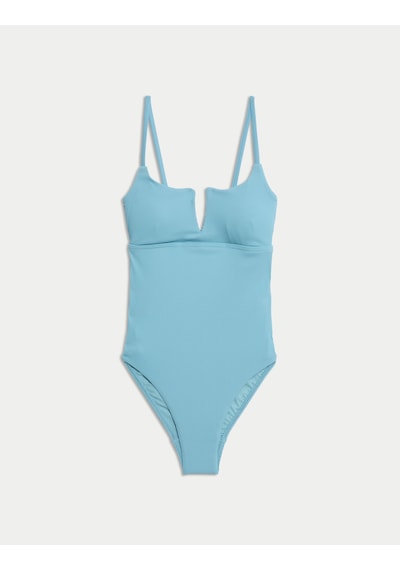 Marks & Spencer Fitil Detaylı Magic Mayo T52005610H Mavi
