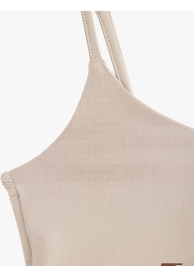 Koton Skinny Dikişsiz İnce Askılı Yarım Atlet Bej 5slk10167mk Ekru
