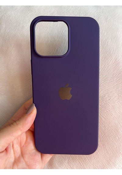 Apple Uyumlu iPhone 16 Pro Max Logolu İçi Kadife Silikon Lansman Kılıf
