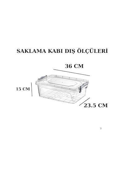 Dikdörtgen Şeffaf Plastik Erzak Saklama Kabı, Kapaklı, İstiflenebilir Depolama Kutusu 1 Adet, Şeffaf, 10 L