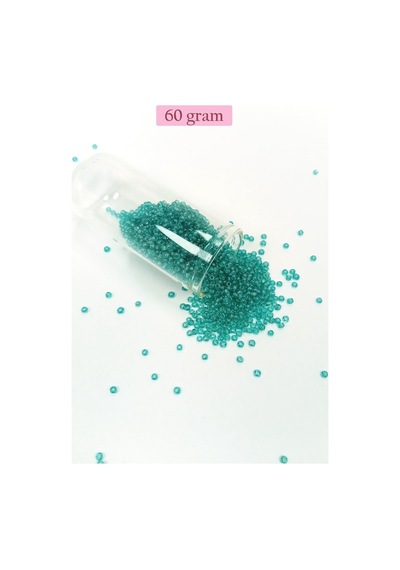 Dökme Cam Kum Boncuk 11/0 2 Mm - 60 Gram - Şeffaf Yeşil - Bnc049 Diğer