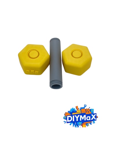 Dambıl Bebek Çıngırağı Fitness Temalı Oyuncak Dumbell 14 CM Yenidoğan - Beyaz