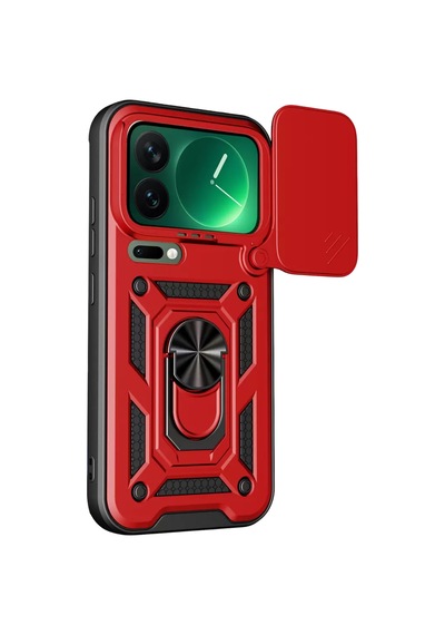 Xiaomi Mi 17 Pro Pars Lens Yüzüklü Silikon - Kırmızı Standart