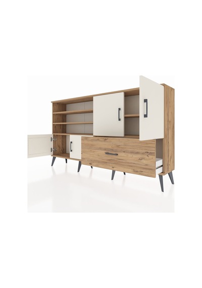 Arges Konsol 5 Raflı Tek Çekmeceli 4 Kapaklı 176x30x99 Çam-aytaşı Çam-aytaşı/çam Arges Konsol 5 Raflı Tek Çekmeceli 4 Kapaklı 176x30x99 Çam-aytaşı Çam-aytaşı/çam