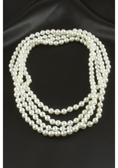 Depomıx 8 Mm İnci Kolye 190 CM-beyaz Çok renkli
