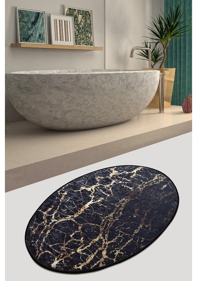 Goldes Oval Djt 60X90 Cm Banyo Banyo Paspası