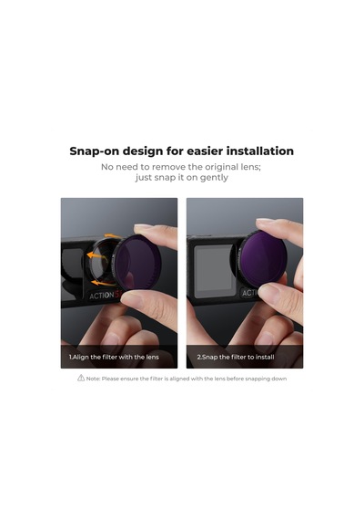 K&f Concept Nd Filtre Setleri, Push-in Filtre Nd8&pl+nd16&pl+nd32&pl+nd64&pl Filtre, Djı Osmo Action 5 Pro/action 4 İle Uyumlu, Polarize Nötr Yoğunluk