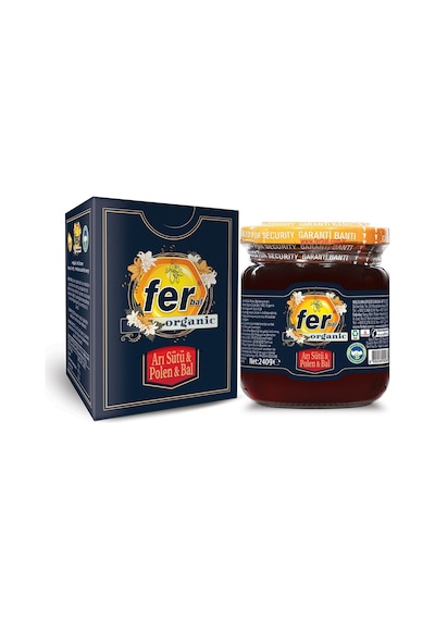 Fer Organik Arı sütü Polen Bal Karışımı 240 G