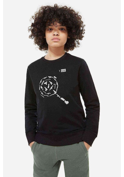 Tshirthane Pubg Tava Loot Baskılı Unisex Çocuk Siyah Sweatshirt Siyah