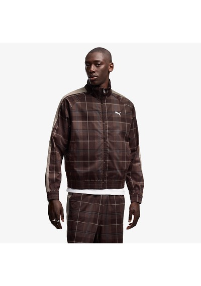 Puma T7 Relaxed Tartan Woven Erkek Kahverengi Ceket 636731