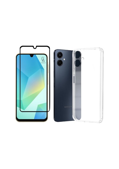 Samsung Galaxy A06 İle Uyumlu Telefon Kılıfı Ve 5d Tam Kaplayan Cam Ekran Koruyucu