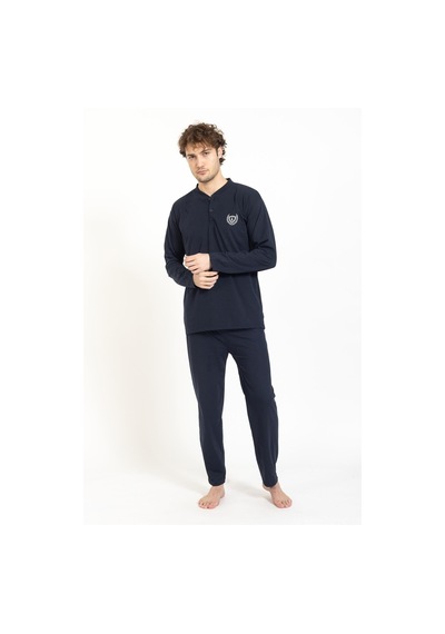 Lukitus Büyük Beden Battal Erkek Pijama Takımı Rimol-bbb Lacivert