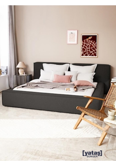 Most Mollior Bazalı Karyola Koyu Antrasit Keten Kumaş 180x200 Cm. Yatak İçindir Most Mollior Bazalı Karyola Koyu Antrasit Keten Kumaş 180x200 Cm. Yatak İçindir