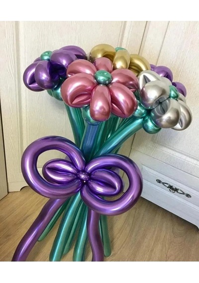 Krom Sosis Balon 10 Adet 150x5 Cm Karışık Renk Uzun Ince Şekil Verilebilen Parlak Palyaço Balon Çok Renkli