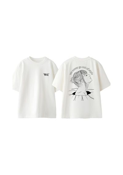 Thewert Taylor Swift 13 Tasarım Sırt Baskılı Pamuk Beyaz Oversize T-shirt