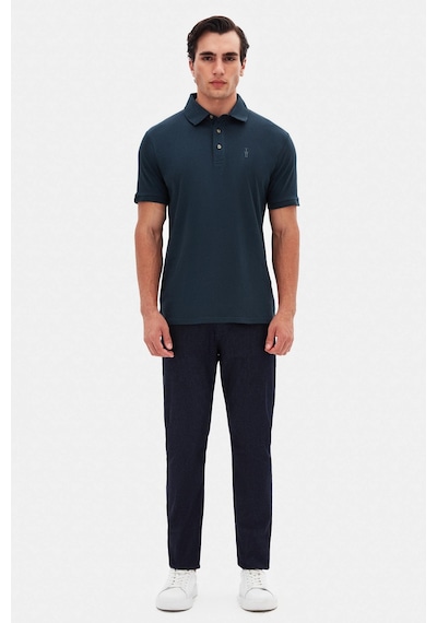 Twn Slim Fit Petrol Pike Dokulu T-shirt 4ec146011784m R01