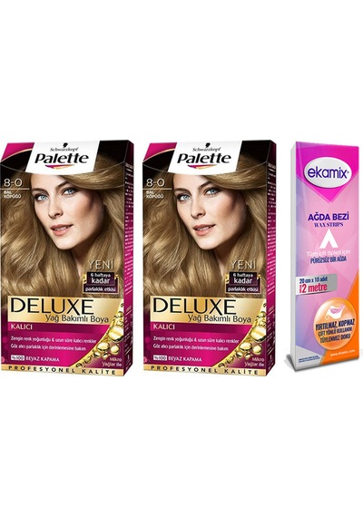 Palette Deluxe Set Saç Boyası 8 - 0 Bal Köpüğü 2 Adet