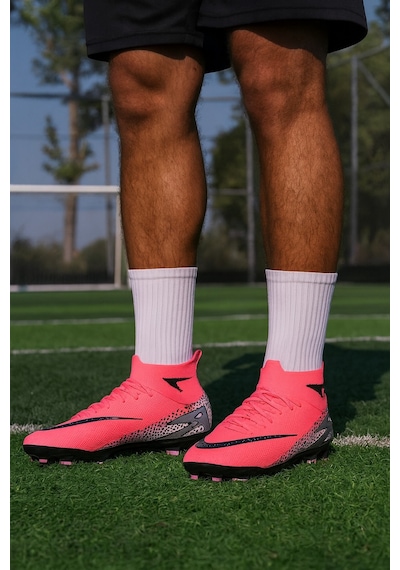 Çoraplı Krampon Futbol Ayakkabı Pembe