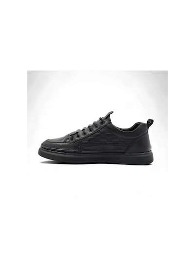 Erkek Rahat Taban Lastik Bağcıklı Sneaker Gerçek Deri Mc 19039 Beyaz Siyah