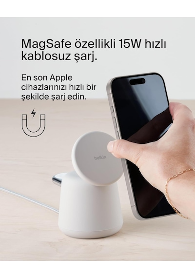 Belkin Boostcharge Pro 2'si 1 Arada Kablosuz Şarj İstasyonu Diğer
