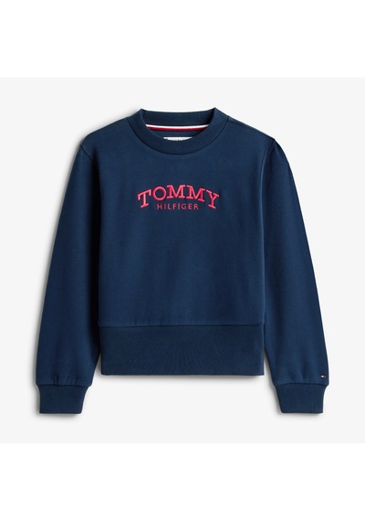 Tommy Hilfiger Crew Neck Çocuk Mavi Sweatshirt Kg0kg08989 Mavi