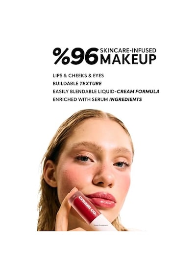 Cream Co. Allık Ruj Göz Farı Glow Tint Chili Red, Nemlendirici Makyaj, 506 Kiremit, Hyaluronik Asit Peptit 00