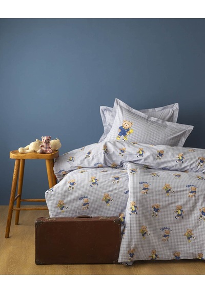 Tek Kişilik Pike Takımı Mishka Blue Mavi