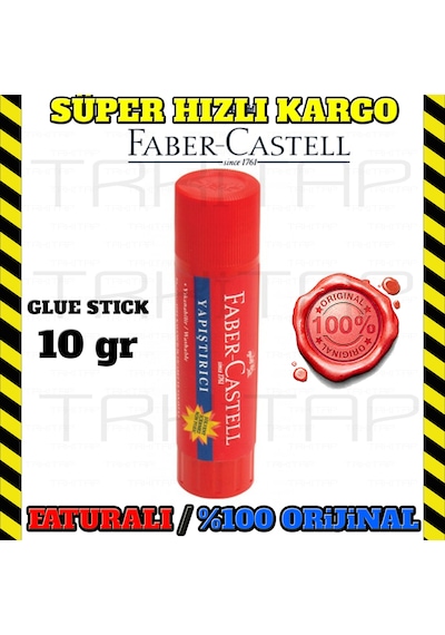Faber Castell Stick Çevirmleli Yapıştırıcı 10 Gr. Küçük Boy 6 Ade