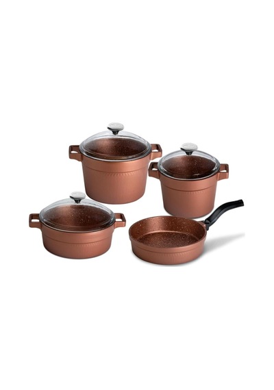 Granit Master 7 Prçgold Rose Set Tencere20+24/k.yarık26/tava26 Çok Renkli
