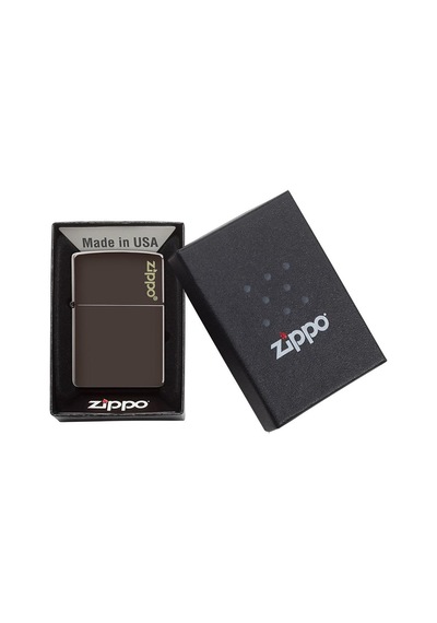Zippo Logo Classic Brown Çakmak
