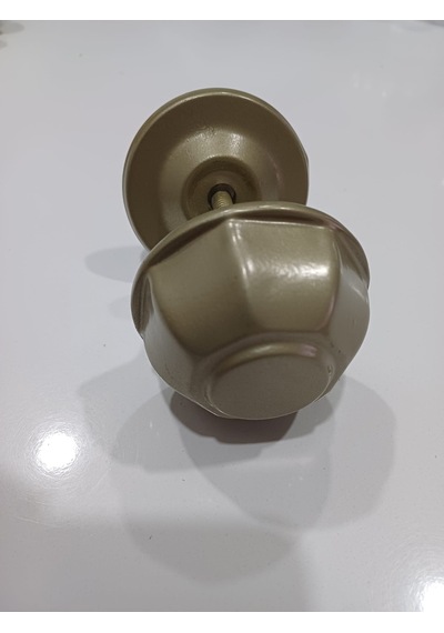 Kapı Topuzu/babası Sekizgen Metal Fırın Boyalı Nikel Saten Renk Kaliteli 7.5 Cm