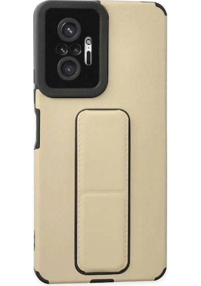 Redmi Note 10 Pro Kılıf Mega Standlı Silikon - Gold