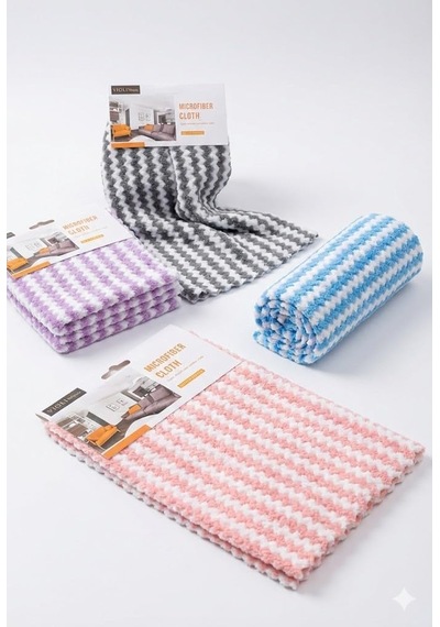 4'lü Dalgalı Mikrofiber Temizlik Bezi Seti 30x30 Cm - İz Ve Tüy Bırakmayan Sihirli Cam Ve Parlatma Bezi Belirtilmemiş 4'lü Dalgalı Mikrofiber Temizlik Bezi Seti 30x30 Cm - İz Ve Tüy Bırakmayan Sihirli Cam Ve Parlatma Bezi Belirtilmemiş