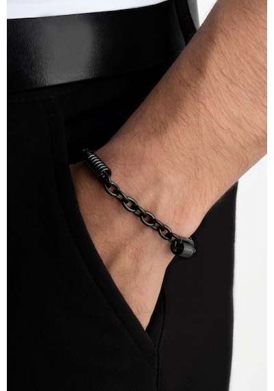 Modern Stil Çelik Erkek Bileklik Siyah