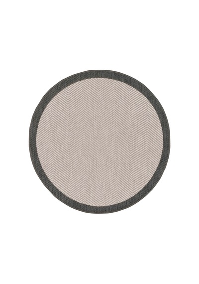Sisalux 3088 Gri Antrasit Yuvarlak Sisal Dokuma Jüt Kilim Hav Toz Vermez Mutfak Oturma Odası Halısı Gri - Antrasit