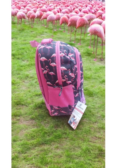 Flamingo Bahçesi Okul Çantası Ve Beslenme Çantası Çok Renkli