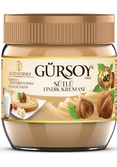 Gürsoy Glutensiz Sütlü Fındık Kreması 2 x 400 G Gürsoy Glutensiz Sütlü Fındık Kreması 2 x 400 G