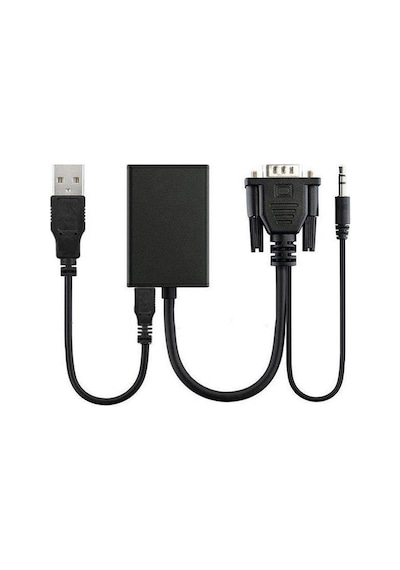 Vga To Hdmi Kablosu Dönüştürücü Converter Görüntü Ve Ses Çevirici (510215137)