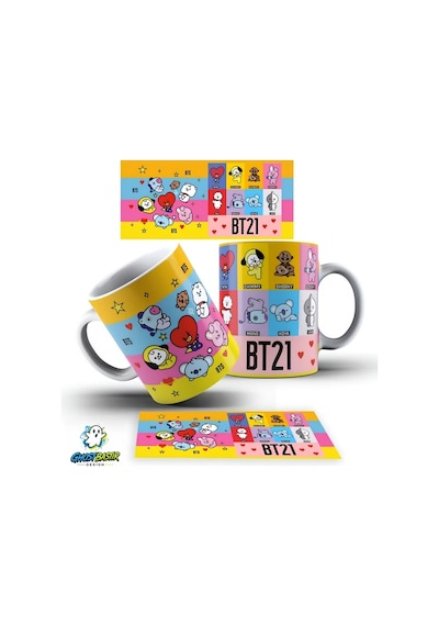 Bt21 Kupa Bardak Tek Adet K0171 Çok Renkli