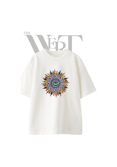 Thewert Tool Lateralus Tasarım Baskılı Ünisex Beyaz Oversize T-shirt