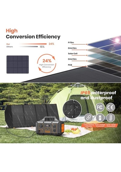 C120 Taşınabilir Güneş Paneli 120w