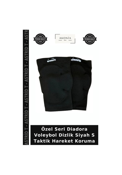 Özel Seri Diadora Voleybol Dizlik Siyah S Taktik Hareket Koruma