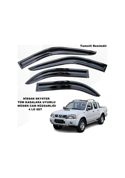 Nissan SkyStar Mügen Cam Rüzgarlığı Tüm Kasalar 4 Lü SET