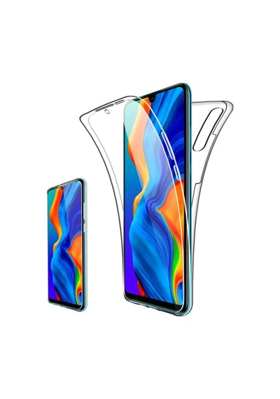 Huawei P30 Lite Çift Taraflı Silikon Kılıf Şeffaf